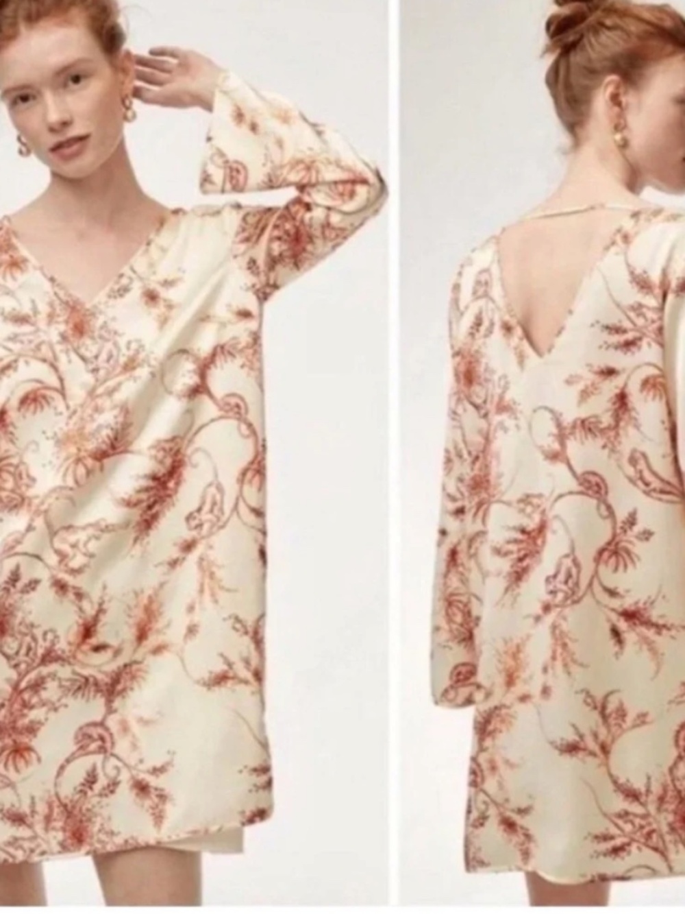 Aritzia Little Moon Dresses | Brassia Monkey Dress | Color: Cream/Orange